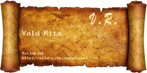 Vald Rita névjegykártya