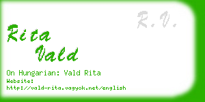 rita vald business card